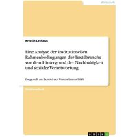 Eine Analyse der institutionellen Rahmenbedingungen der Textilbranche vor dem Hintergrund der Nachhaltigkeit und sozialer Verantwortung