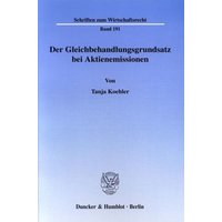Der Gleichbehandlungsgrundsatz bei Aktienemissionen.