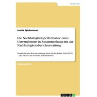 Die Nachhaltigkeitsperformance eines Unternehmens in Zusammenhang mit der Nachhaltigkeitsberichterstattung