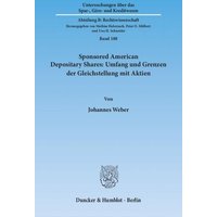 Sponsored American Depositary Shares: Umfang und Grenzen der Gleichstellung mit Aktien.