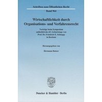 Wirtschaftlichkeit durch Organisations- und Verfahrensrecht.