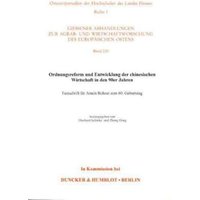 Ordnungsreform und Entwicklung der chinesischen Wirtschaft in den 90er Jahren.