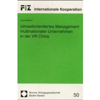Umweltorientiertes Management multinationaler Unternehmen in der VR China
