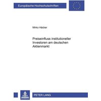 Preiseinfluss institutioneller Investoren am deutschen Aktienmarkt