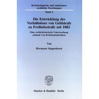 Die Entwicklung des Verhältnisses von Geldstrafe zu Freiheitsstrafe seit 1882.