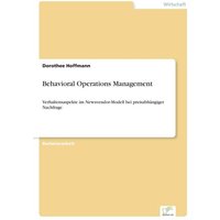 Behavioral Operations Management