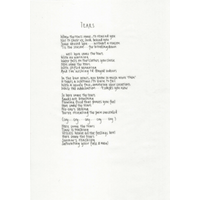 Signed Lyric Print (Tears)