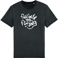 falling or flying black t-shirt