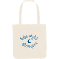 late night thoughts natural tote