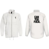 White Shower-Proof Jacket - St Jude/Can You F**k