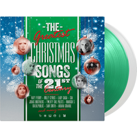 The Greatest Christmas Songs Of The 21st Century Green and White Double Heavyweight Vinyl
