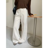  Tencel Linen Straight Leg Jeans Early Autumn Slimming Wide Leg Pants Casual Trousers