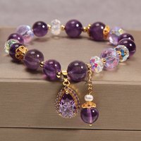 Natural purple crystal female forest cool breeze light luxury bracelet sisters jewelry