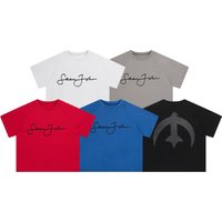 High Version Kanye 2025 Spring And Summer New Style Front And Back Classic LOGO Printed Short Sleeved T Shirt For Men And Women