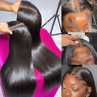 13x6 HD Transparent Lace Front Human Hair Wigs PrePlucked 4x4 Closure Wig 13x4 Brazilian Straight Lace Frontal Wigs