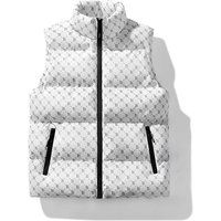 Reversible Fleece Vest Winter Warm Sleeveless Jacket Lightweight Padded Vest Casual Wear Zipper Front Stand Collar Plus Available