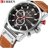 Six Pin Chronograph Watch Men's Fashion Multi Function Watch