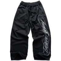  Streetwear Wide Leg Trousers High Waisted Cotton Straight Pants Urban Style 