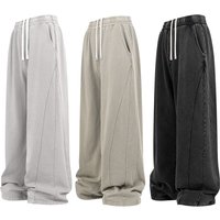 Men's Clothing Heavyweight Men's Trousers Fried Snowflake Splicing Frayed Edge Washed And Distressed Men's Trousers