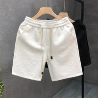 LuxeWeave Premium Jacquard Shorts 5 Inch Inseam Casual Mid Waist Drawstring Summer Luxury Style