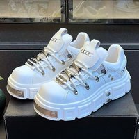 Popular Online Shoes 2026 European Style Thick Soled Height Increasing Casual Sneakers Niche Design.