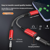 TYPE-C Headphone Adapter To DC3.5MM Split Two Conversion Cable Digital Audio Rechargeable Call