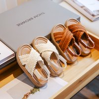 Ethnic Style Sandals 2024 Summer Casual Soft Sole Middle Small Big Beach Shoes