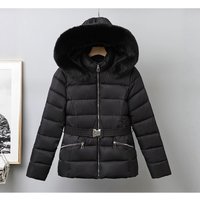 Winter Fleece Lined Ski Jacket Hood Warm Quilted Coat Snow Sports & Outdoor Activities