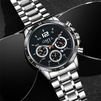 Waterproof Calendar Watch Stainless Steel Strap Quartz Watch