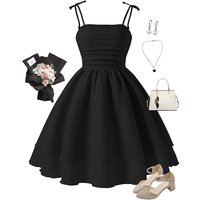 Sweet Style Suspender Dress Bow Clothing Sleeveless Long Skirt Wide Hemline