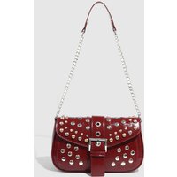 2025 Tortoiseshell Saddle Style Single Shoulder Crossbody Rivet Block Chain Small Bag
