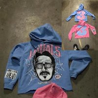 2025 Men And Women Trendy New AHEAD Spider Web Print Hooded Hot Selling Wholesale Sweatshirt