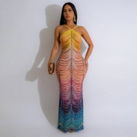 Clothing Printing Fashion Sexy Slim Hip Dress Hot Diamond Long Skirt Female