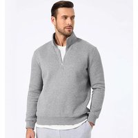 Men's Quarter-zip Stand-up Neck Sweater, Casual Long-sleeved Men's Winter And Autumn Thermal Top