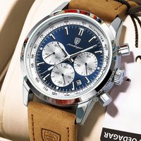Men Quartz Watches Chronograph Waterproof Luminous Men's Wristwatch Leather Luxury Man Watch Casual Clock