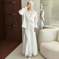 Muslim Skirt Suit Women’s New Fashion Loose Long-sleeved Shirt Slim Fit Two-piece Suit