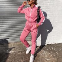 Casual Solid Two Piece Set Fashion Sports Autumn Winter Arrivals
