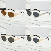 Metal Arc De Triomphe High end Sunglasses Personality Diamond Shaped Small Frame Glasses 2301