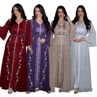 Clothing Four Seasons Commuter Vest + Jacket Dress Chiffon Hot Diamond Muslim Suit Robe