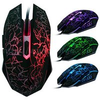 1 Pcs Colorful LED Computer Gaming Mouse Professional Super Fine Gaming Mouse Wired Mouse HMM