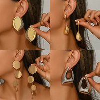 Jewelry Set Fashion Geometric Light Luxury Style Earrings Irregular Design Earrings Niche Disc Design Earrings