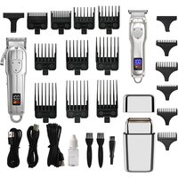 Mother and child haircut set, digital display, electric push scissor, razor, men’s oil head engraving