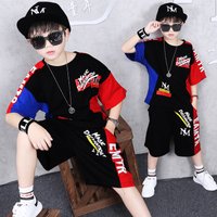 Boys‘ 2023 New Children’s Summer Middle and Big Boys Handsome Korean Two piece Set Trendy