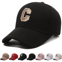 Fashion Summer Baseball Cap Embroidery Letter C Cotton Snapback Sun Solid Visor Hats