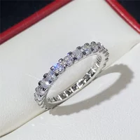 Designer Shiny Dia Women Men Couple Ring Jewelry Ladies Girl Wedding Party Gift Accessories Size 5-12