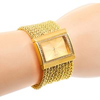 Yamaler Women Fashion Multi-layer Beads Analog Quartz Alloy Band Bracelet Wrist Watch
