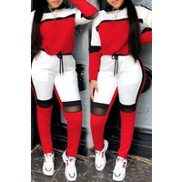 Fashion Splicing Casual Two Piece Set
