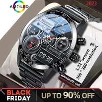 Lige 360 AMOLED HD Screen Smart Watch Bluetooth Calling Smartwatch 2023 Fashion Business Clock Smartband Man