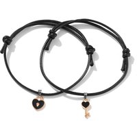 hot selling creative small key love couple bracelet simple personality black bracelet retro girlfriend bracelet