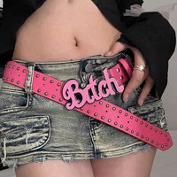 Y2k Millennium Spicy Street Letter 2023 Instagram Subcultural Belt Versatile